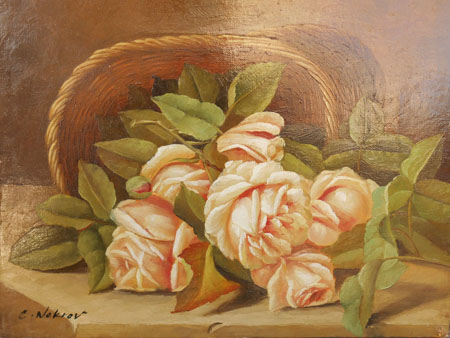 274-T1 | 20cm x 25cm | panier de roses 